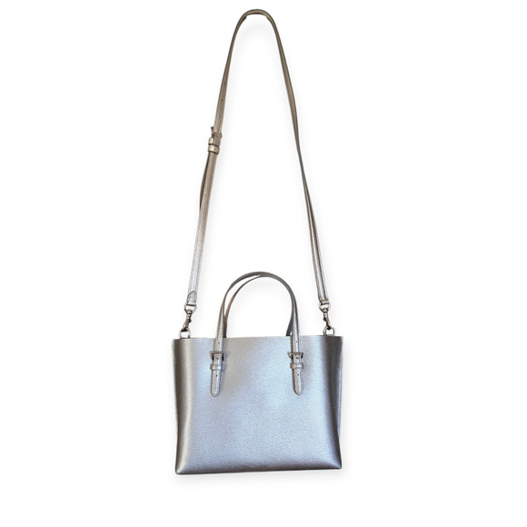 Coach Mollie Tote Bag 25 CX253 25 Metallic Light Silver Limited Edition - Picture 5 of 9